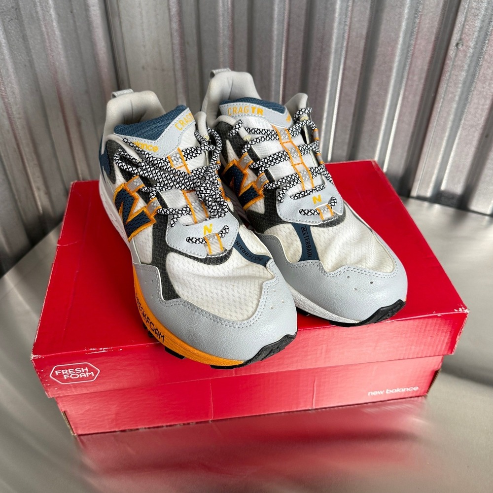 New Balance Fresh Foam Crag v2 Trail Running Shoes Mens 10 Grey Navy MTCRGLW2